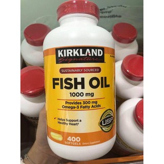 Dầu Cá Kirkland Signature Omega 3 Fish Oil Của Mỹ Loại 1000mg 400 Viên