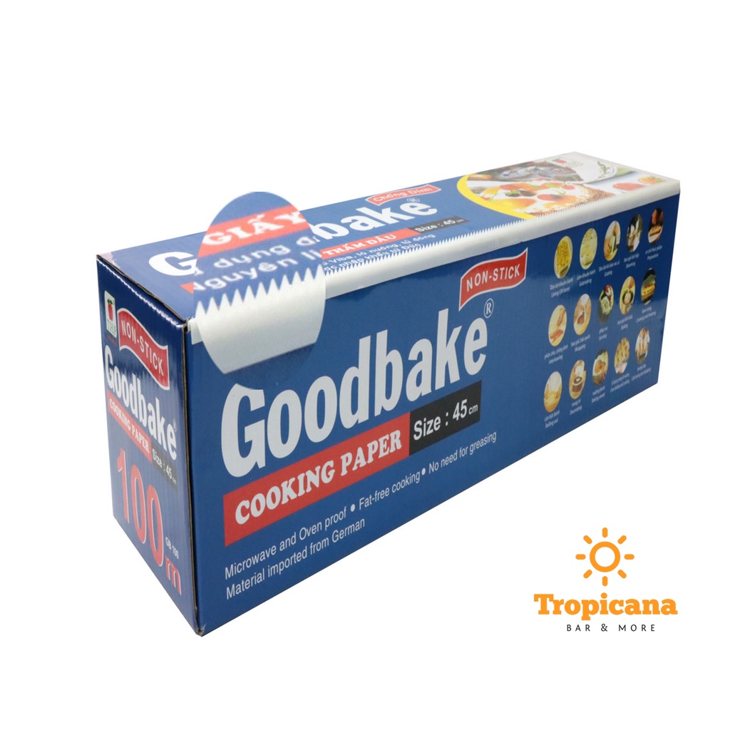 Giấy nến nướng bánh không thấm dầu Goodbake - Cuộn 30cm x 5m -Dùng để lót nướng bánh, dùng tốt cho nồi chiên không dầu