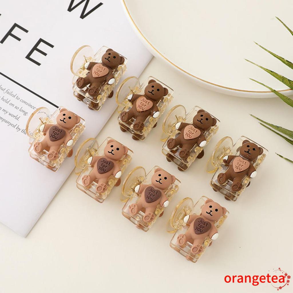 Kẹp tóc mini hình gấu dễ thương chống trượt dành cho nữ