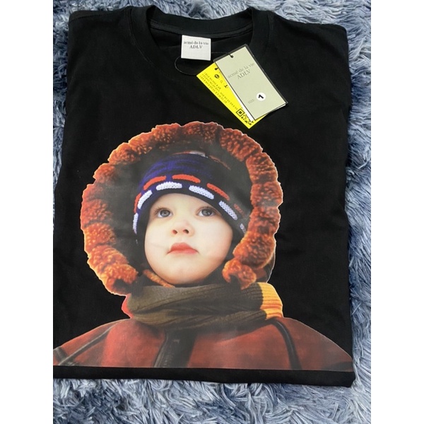 [Ảnh Thật&amp;video] Áo thun ADLV nam nữ in hình bé đội mũ đỏ chất liệu cotton cao cấp