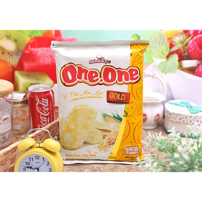 Bánh Gạo One-One Gold Vị Phô Mai Ngô Gói 118g