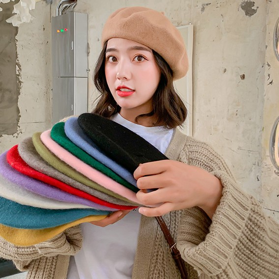 Nón Nồi - Beret Cao Cấp - Chất Nỉ Nhiều Màu Ấm Áp