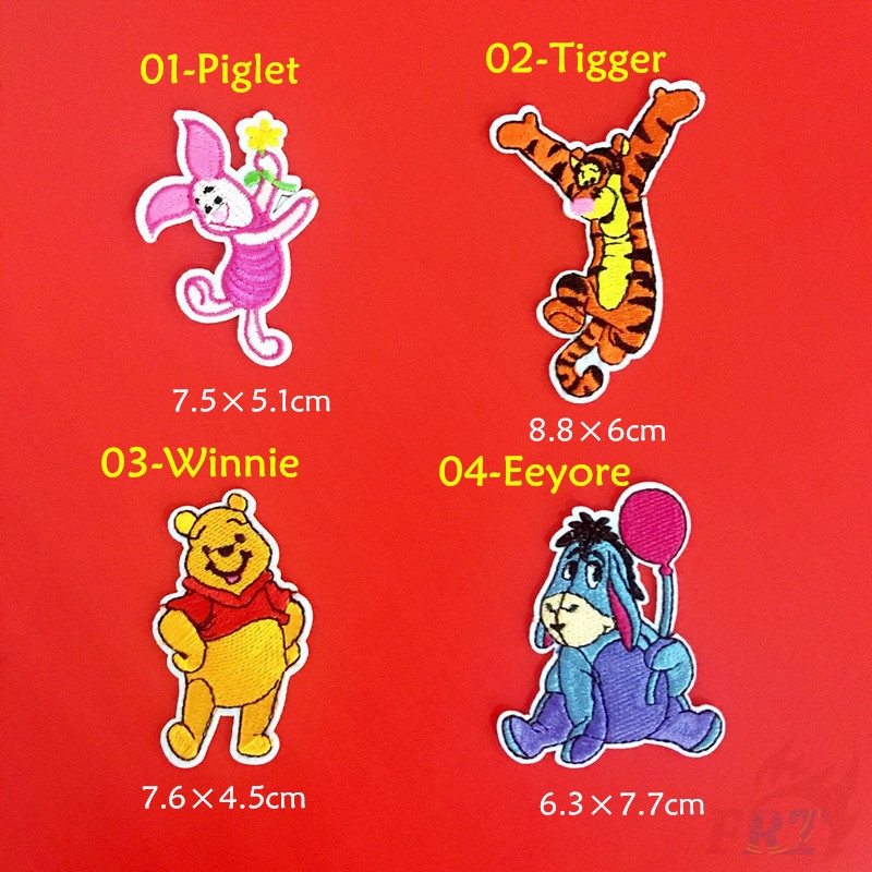 Sticker ủi thêu hoạ tiết hoạt hình trang trí quần áo dễ thương