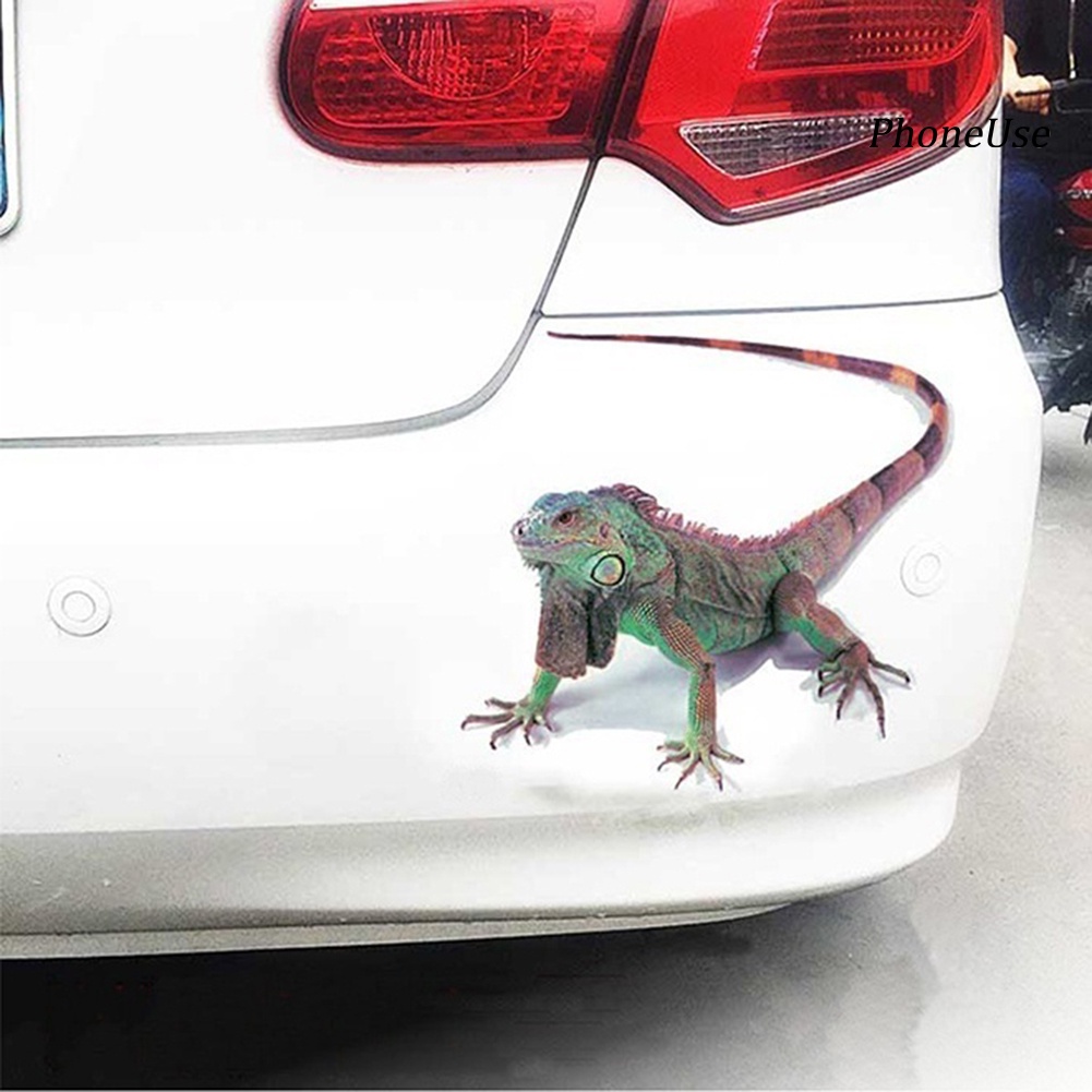 Sticker dán trang trí kính xe hơi hình nhện/ bò cạp/thằn lằn 3D
