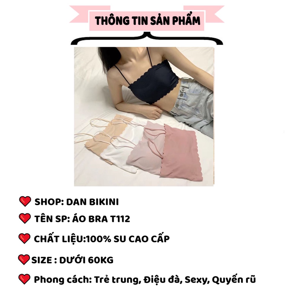 Áo Bra Nữ su Không Gọng Nâng Ngực tôn vòng một gợi cảm mẫu T112