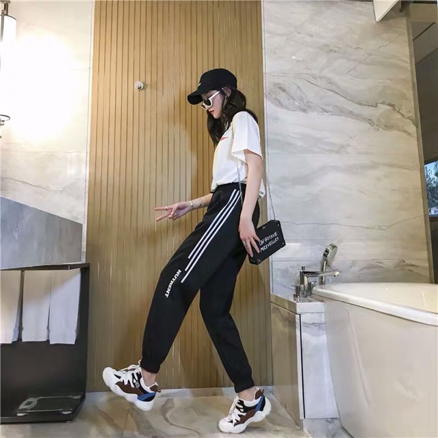 FREESHIP 50K - Quần Jogger SPUN 2 Màu Unisex (ĐEN và TRẮNG)