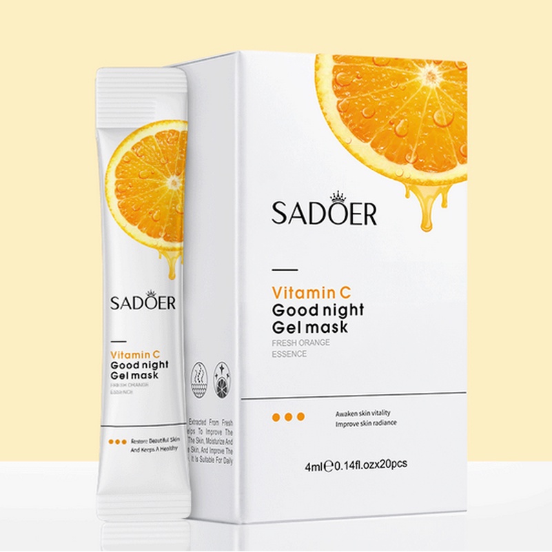 Bộ 20 Mặt Nạ Ngủ Dạng Thạch 4ml Chứa Vitamin C Giúp Dưỡng Ẩm Và Làm Trắng Da