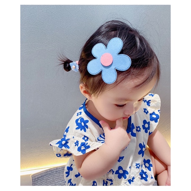 Kẹp hoa vải dạ loại to cực dễ thương cho bé