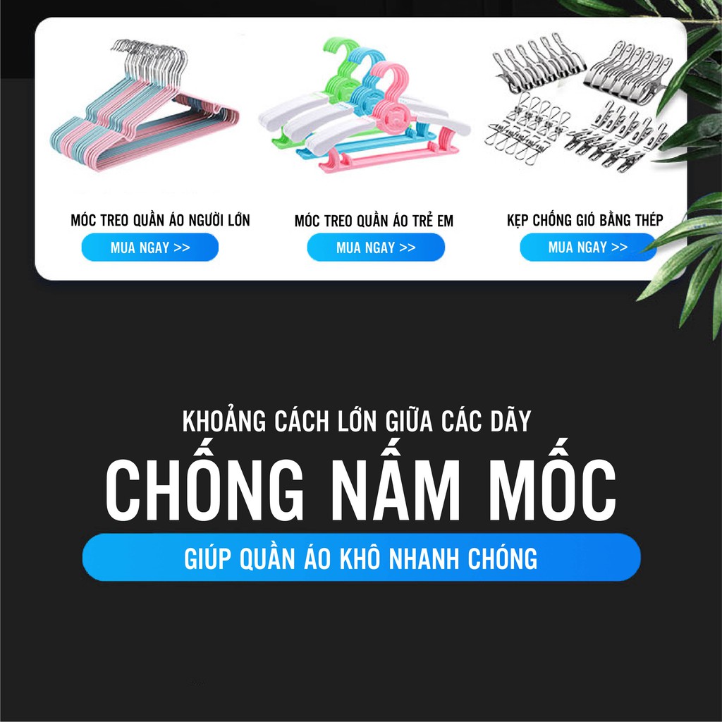 Móc Phơi Quần Áo Loại Chùm Vuông 52 Kẹp INOX Phiên Bản Cao Cấp Bền Đẹp Giúp Treo Đồ Người Lớn Và Trẻ Em