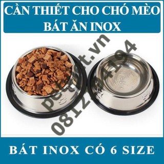 Bát ăn cho chó mèo inox