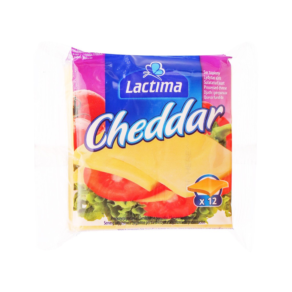 phô mai lát cheddar lactima 200g
