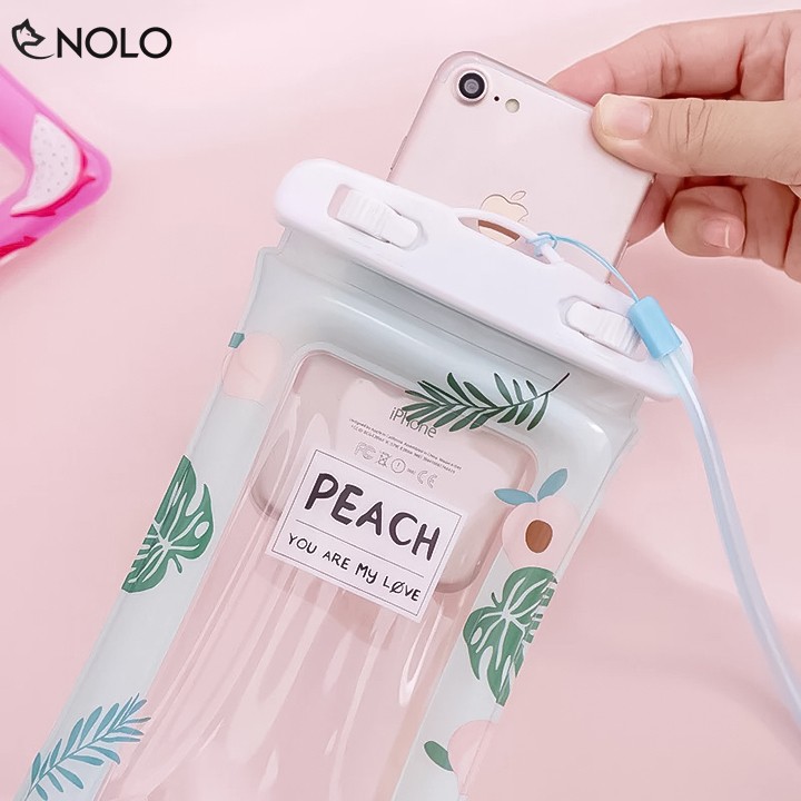 Combo 2 Túi Chống Nước Nhựa Dẻo Cảm Ứng Được Viền Túi Có Phao Nổi Xung Quanh Cho Điện Thoại Kích Thước Dưới 6 Inch