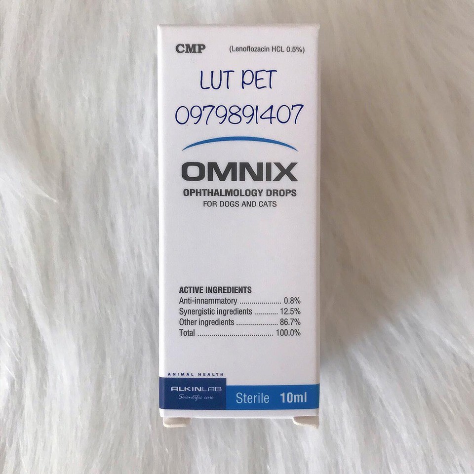 [Mã PET50K giảm Giảm 10% - Tối đa 50K đơn từ 250K] Nhỏ mắt chó mèo Omnix Alkin - trị chảy nước mắt chó mèo - lutpet