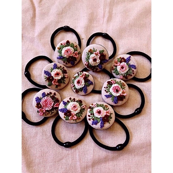 Dây buộc tóc thêu tay