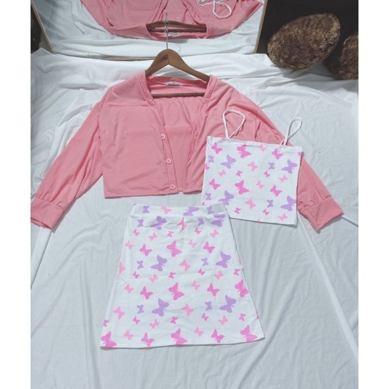 Sét đầm 3 món chất borip hàng y hình kèm ảnh thật chính chủ ( free size dưới 53kg)