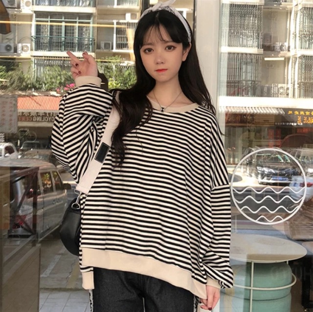 (ORDER) Áo sweater sọc ngang hàn quốc (ảnh thật ở cuối)