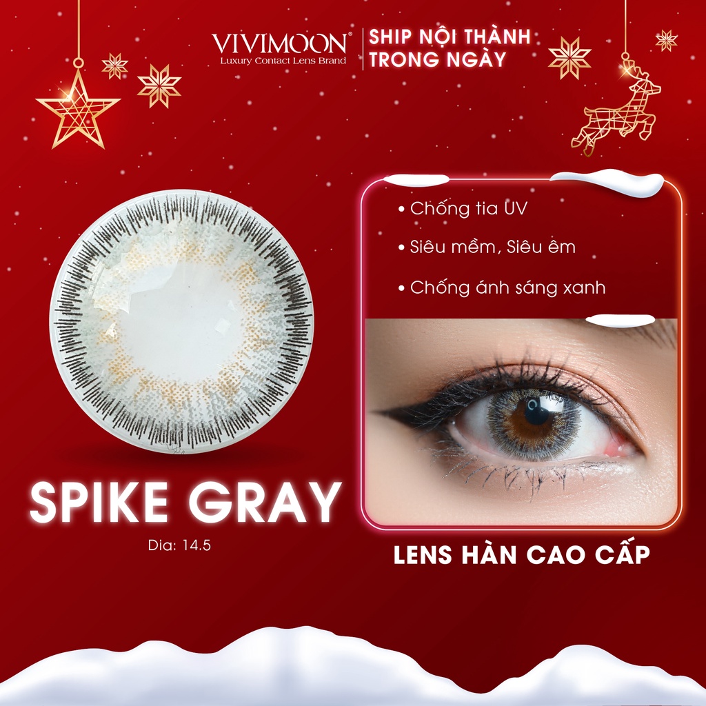 Lens Cận Xám Tây Hàn Quốc Spike Gray 14.5mm Vivimoon