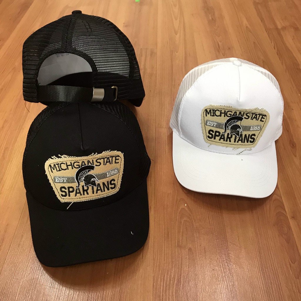 Mũ nón lưỡi trai American Michigan phối lưới cao cấp logo vuông khóa đồng