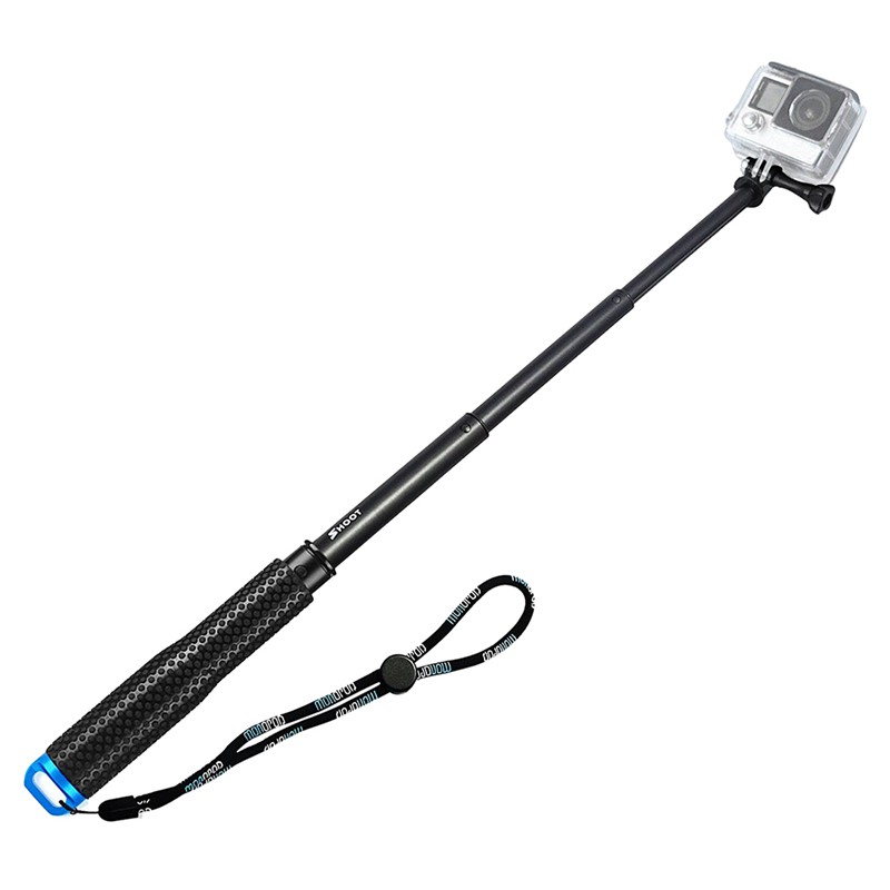 19" Extendable Handheld Selfie Stick Telescoping Pole Aluminum Alloy Monopod for Gopro Hero 5/4/3+/