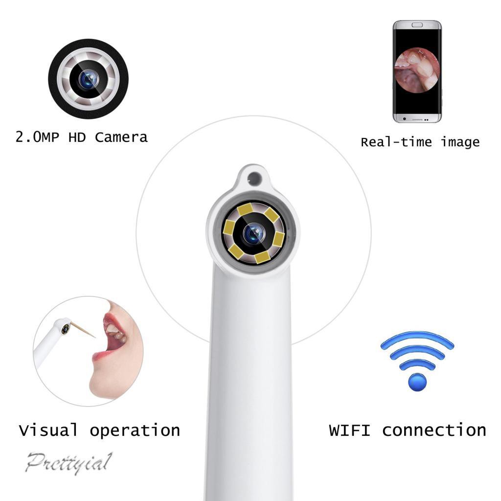 【Hàng sẵn sàng】Camera Nội Soi Nha Khoa Không Dây Có Đèn Led Hd Prettyia1(Hàng Mới Về)