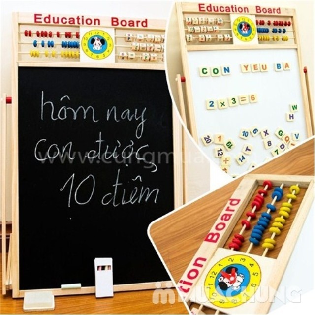 BẢNG HỌC CHỮ CÁI, PHÉP TÍNH NAM CHÂM 2 MẶTEDU CHO BÉ