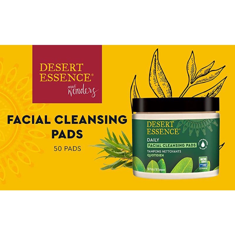 BÔNG TẨY TRANG DESERT ESSENCE DAILY FACIAL CLEANSING PADS