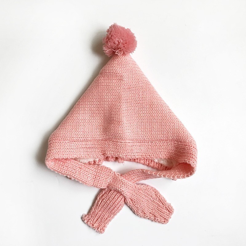 Mũ len bịt tai mùa đông thiết kế yêu tinh dễ thương cho bé