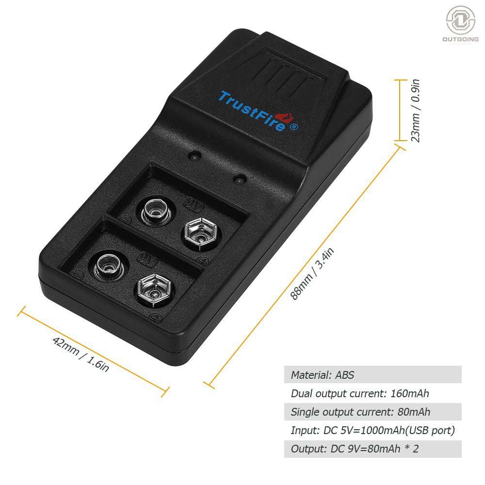 [A&D]Universal Lithium Battery Charging Rechargeable Micro USB Charging Interface for 9V Rechargeable Lithium Battery