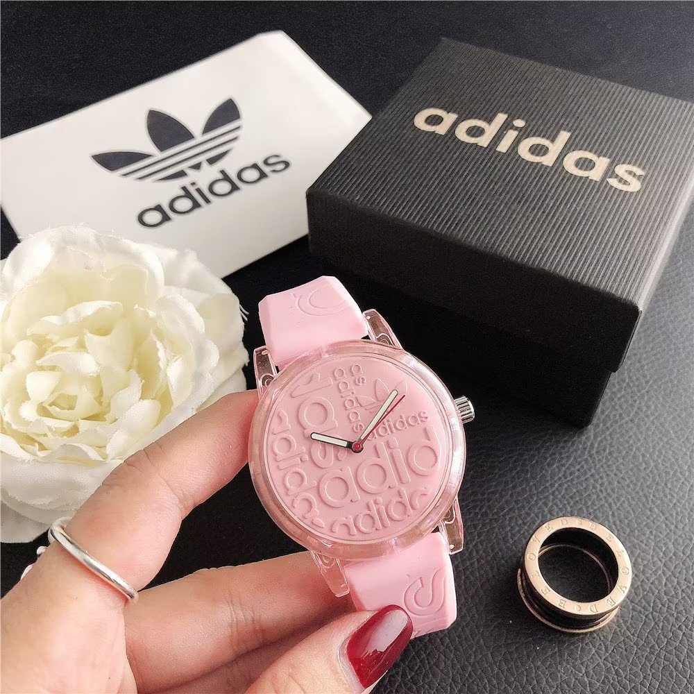 Đồng Hồ Đeo Tay Adidas Mặt Tròn Dây Da Thép Không Gỉ Thời Trang Cho Cặp Đôi
