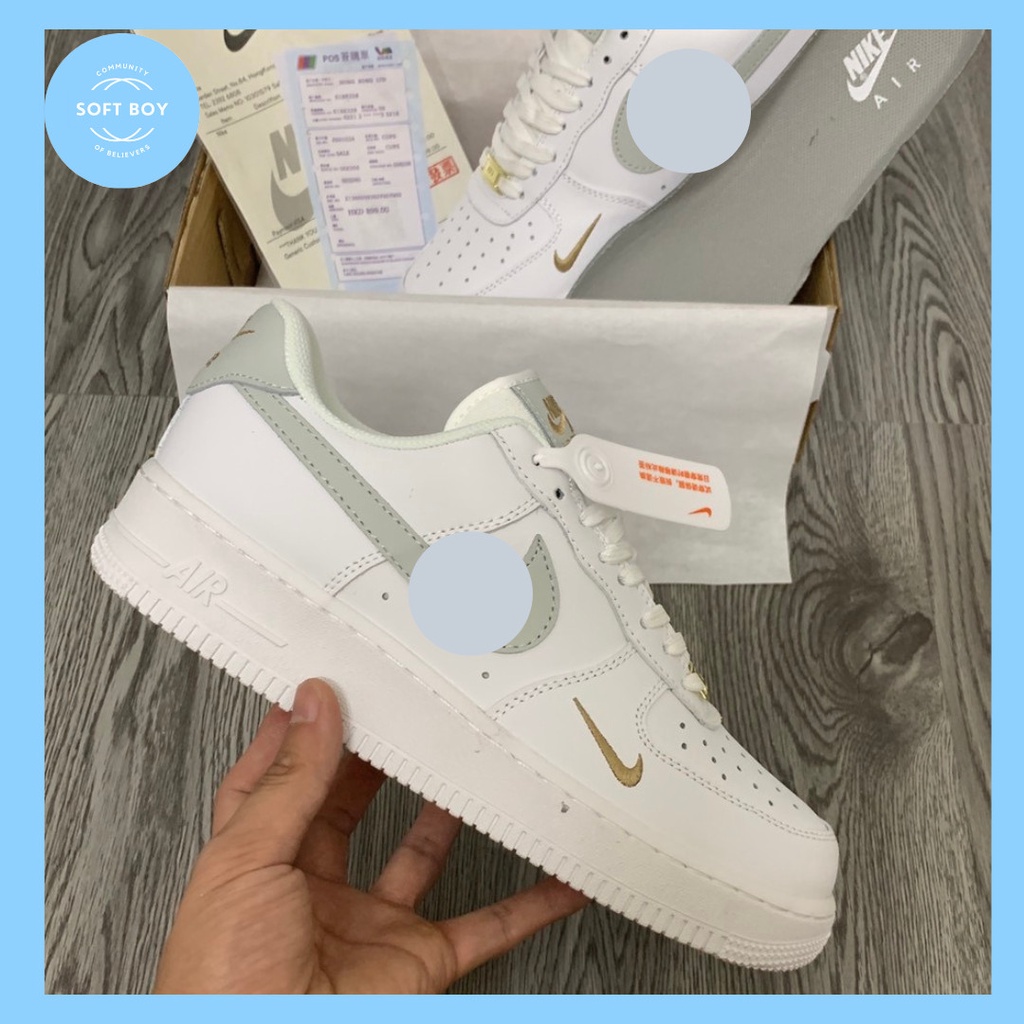 Giày thể thao nam nữ Nike vệtxám - Giày Air Force 1- Nike vệt xám giá rẻ, phong cách soft boy