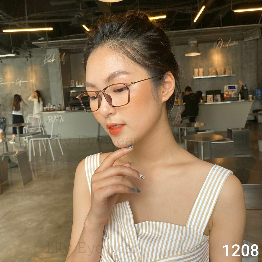 Gọng kính mắt vuông thời trang 1208 BucShop dành cho nam nữ