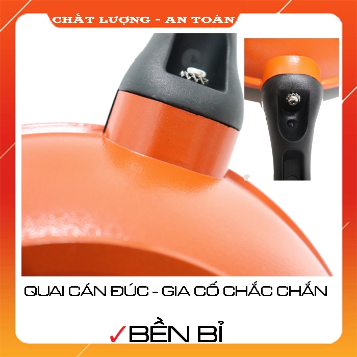 ⭕Giadụngchínhhãng⭕Chảo Đúc Sâu Lòng Chống Dính Màu Cam Hiện Đại Sang Trọng Đẹp Chính Hãng Tithafac