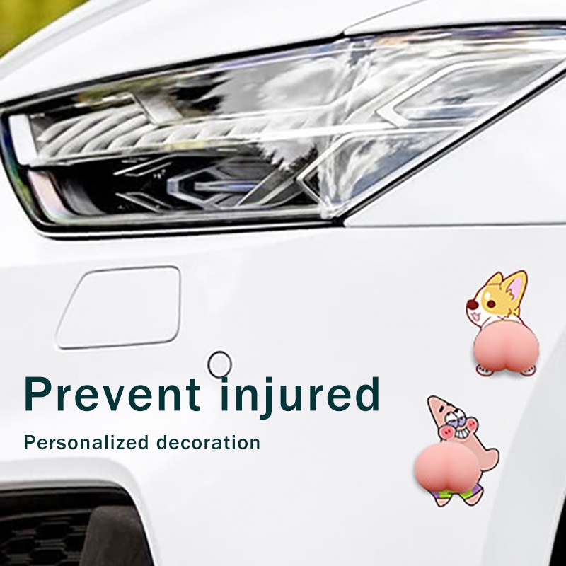 Miếng Dán Trang Trí Xe Hơi Hình Hoạt Hình 3D Dễ Thương