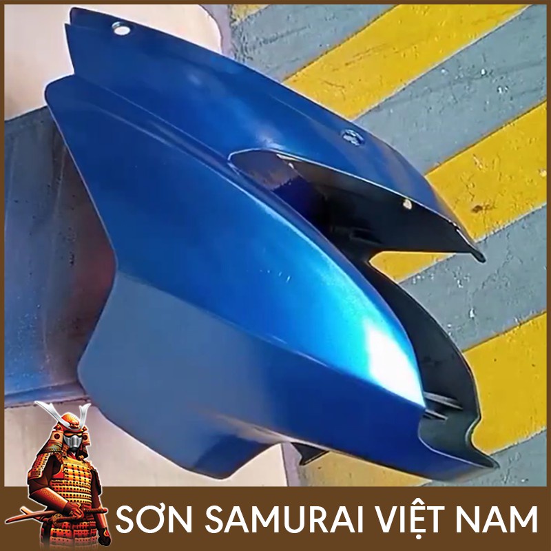 Sơn Samurai màu xanh dương Wave H325 chính hãng, sơn xịt dàn áo xe máy chịu nhiệt, chống nứt nẻ, kháng xăng