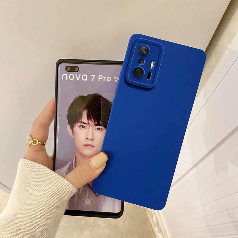 Ốp điện thoại silicone mềm góc vuông bảo vệ camera cho Xiaomi Mi 11T 10T Pro 11 Lite 5G NE