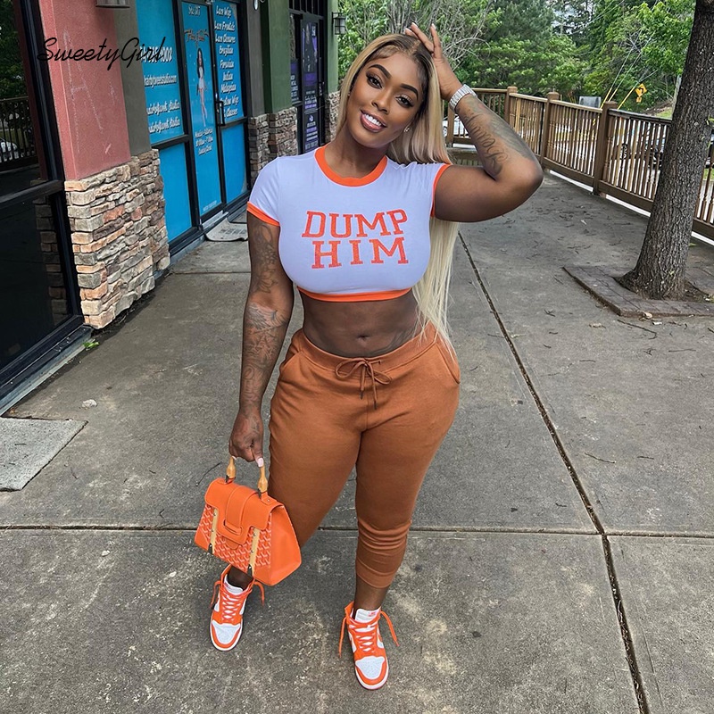 Áo Thun Tay Ngắn Cổ Tròn In Chữ Phối Màu Tương Phản Thời Trang 2022 Cho Nữ