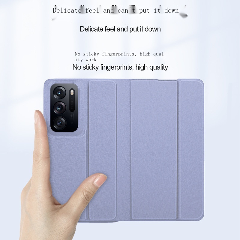 Bao Da Điện Thoại Siêu Mỏng Màu Trơn Kiểu Doanh Nhân Cho OPPO Find N