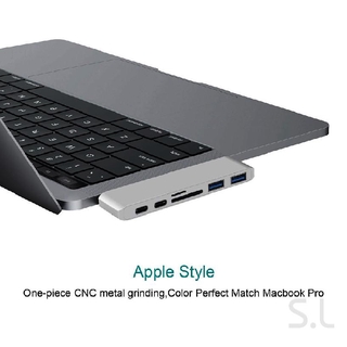 Hub Hub Type-C + Đầu Đọc Thẻ Cho Macbook 637