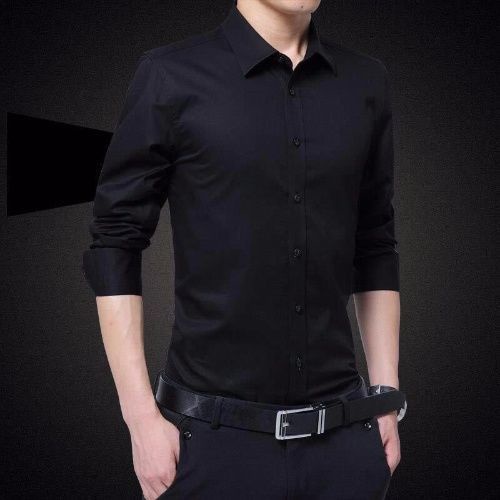 Áo Sơ Mi Tay Dài Lót Nhung Dáng Ôm Thời Trang Công Sở Lịch Lãm Cho Nam