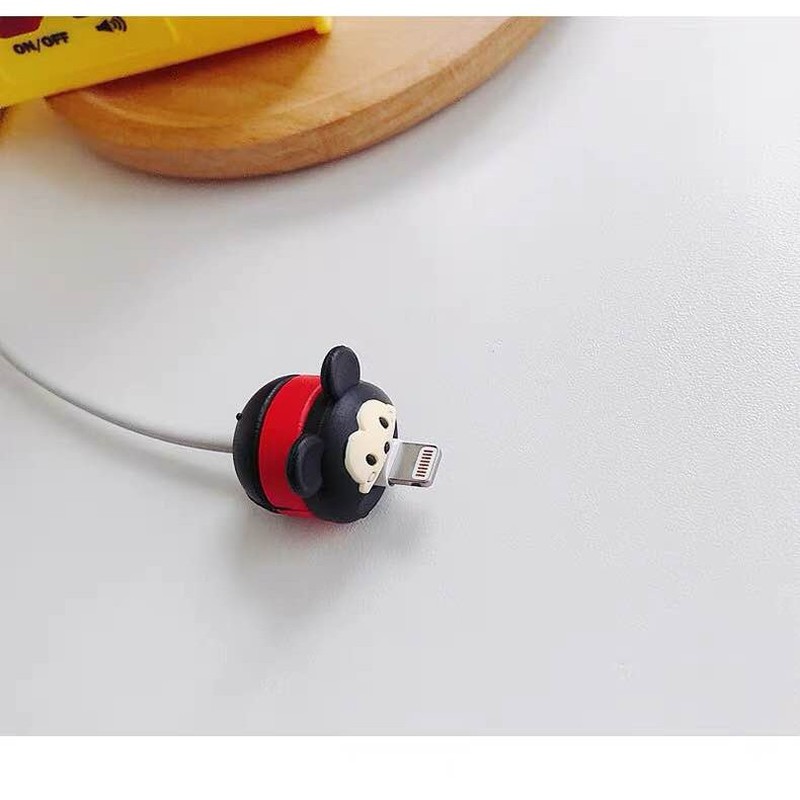Phụ Kiện Bảo Vệ Dây Cáp Hình Hoạt Hình Dễ Thương Cho Iphone