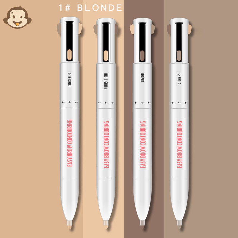 (Hàng Mới Về) Bút Kẻ Lông Mày 4 Trong 1 Chống Nước Chống Mồ Hôi Tiện Dụng | BigBuy360 - bigbuy360.vn