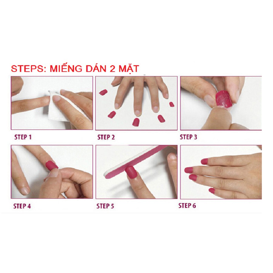 Bộ 24 móng tay giả đen nhám vuông dài