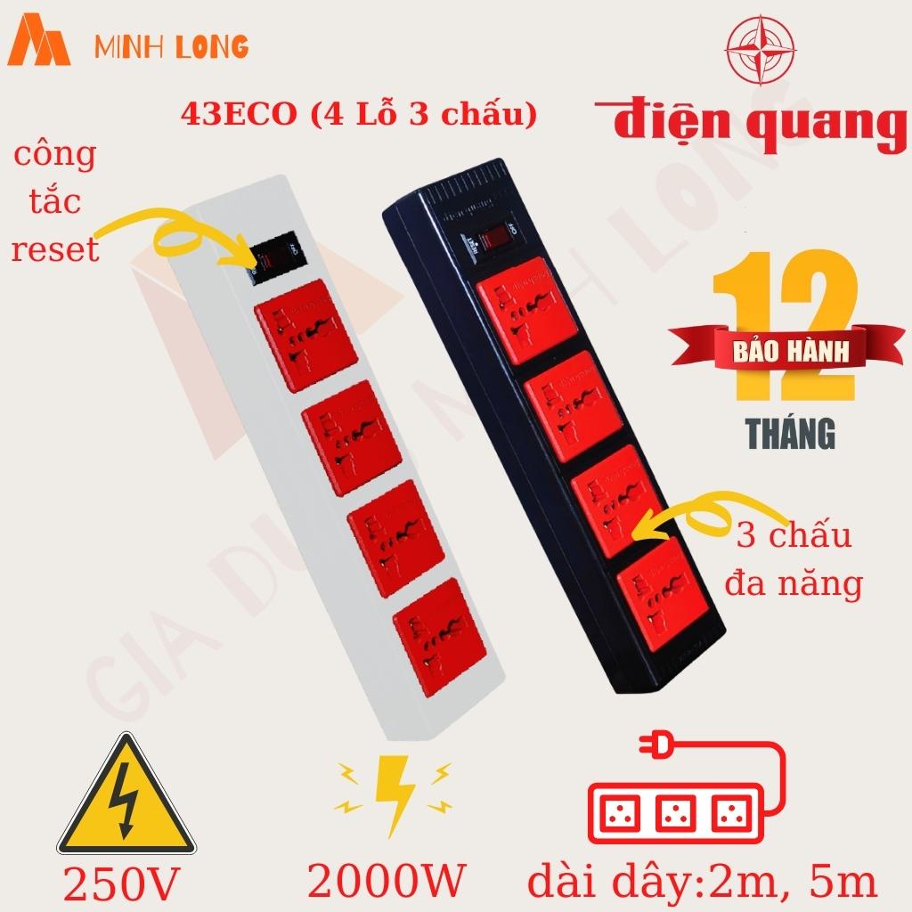 Ổ cắm Điện Quang 4 lỗ và 6 lỗ ECO ĐQ ESK 43-63ECO - bảo hành 12 tháng ship hỏa tốc TPHCM