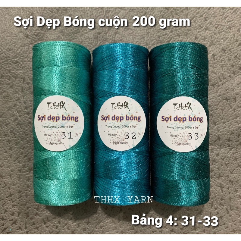 Sợi dẹp bóng - ribbon (bảng màu 17-33)