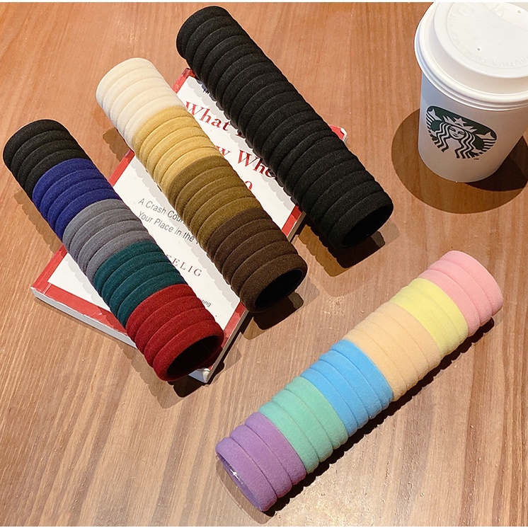 Dây cột tóc co giãn bằng cao su nhiều màu sắc thời trang đơn giản cho nữ