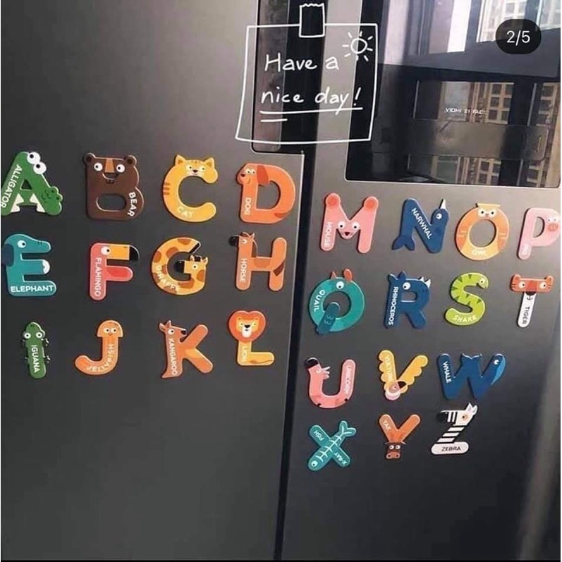 Bảng chữ cái tiếng anh và bảng số nam châm  cho bé Mideer Letter Magnets - Number Magnets, Đồ chơi cho bé 3,4,5,6 tuổi