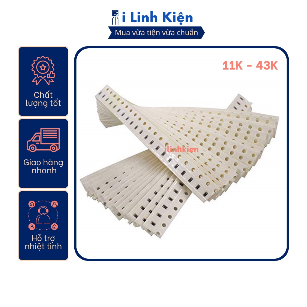 Điện trở dán 0805 1/8W 47K - 180K 1% chất lượng tốt