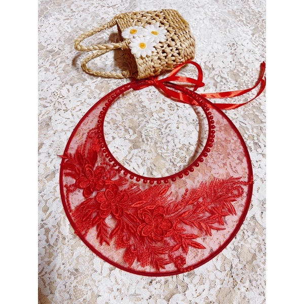 Mấn ren đỏ mã 008