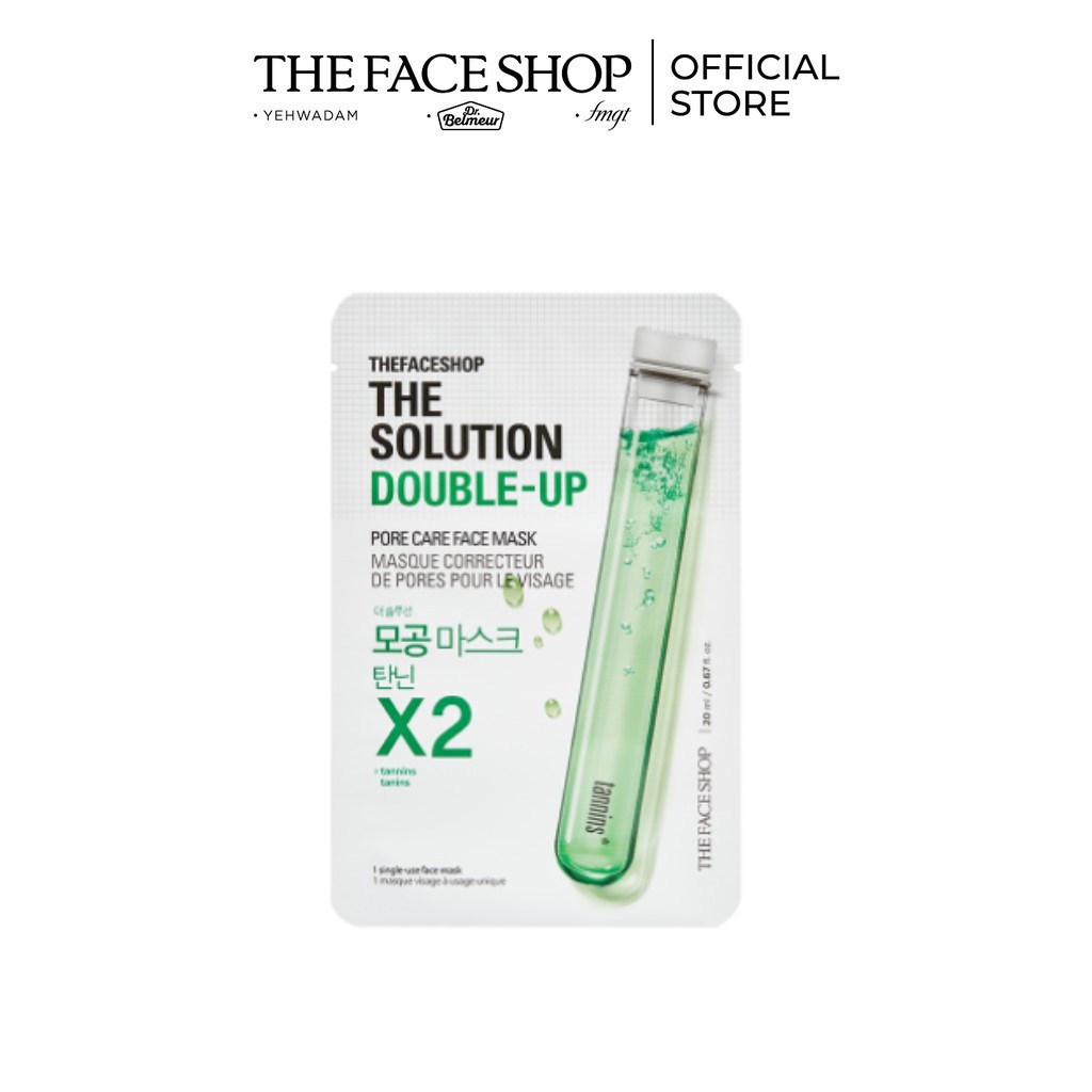 [Mã COSTFST3 -8% đơn 250K] Mặt Nạ Se Khít Lỗ Chân Lông Thefaceshop The Solution Double-Up Pore Care Face Mask (Gz) 20Ml
