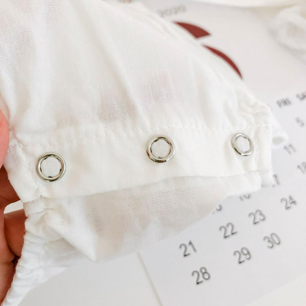 Set áo liền quần + mũ in họa tiết đáng yêu thoải mái dành cho bé gái